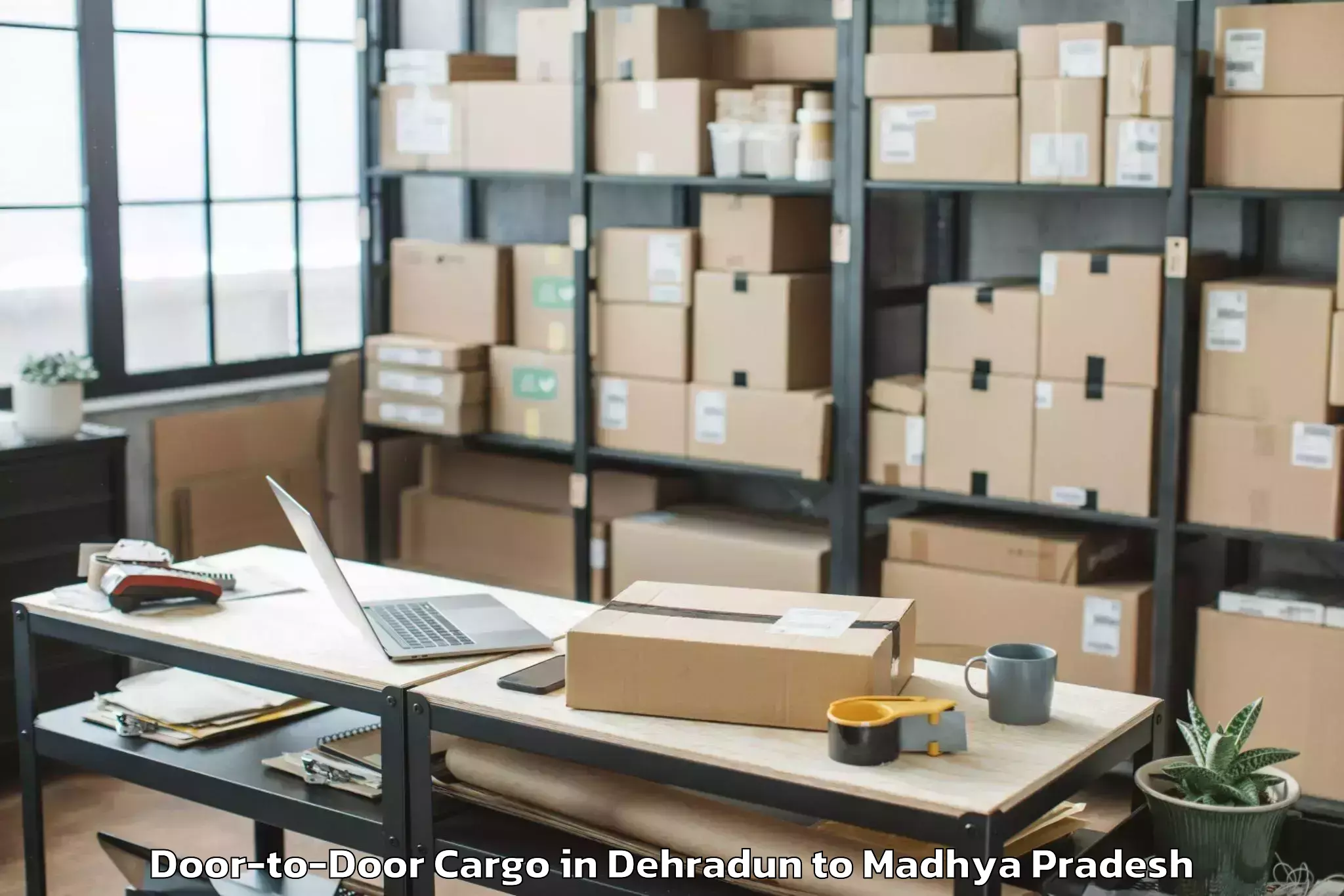 Leading Dehradun to Lodhikheda Door To Door Cargo Provider